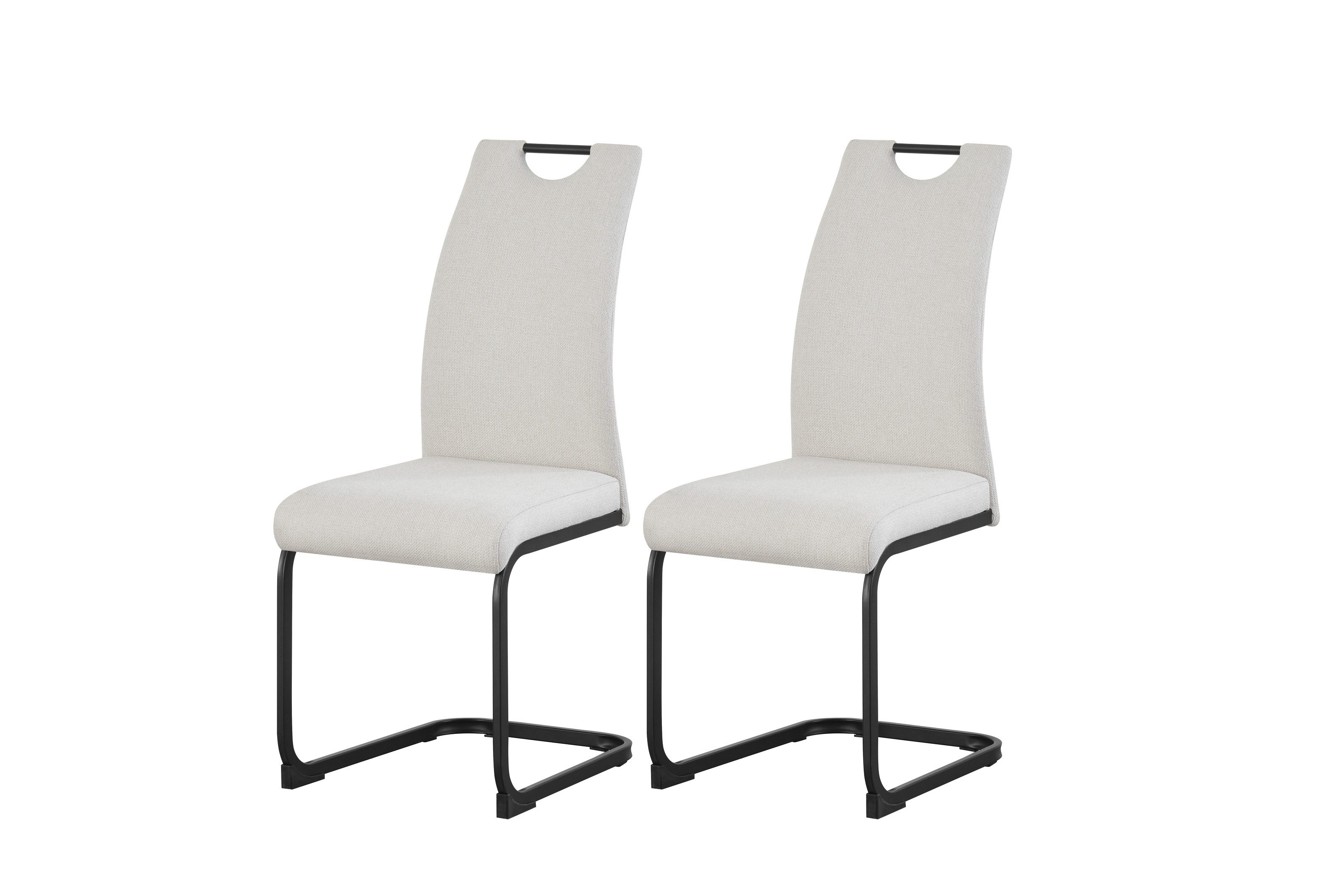 freiraum Freischwinger Freischwinger >Hanna< 2er Set in creme, Webstoff - 43x98x59cm (BxHxT), 2er Set in creme, Webstoff - 43x98x59cm (BxHxT)