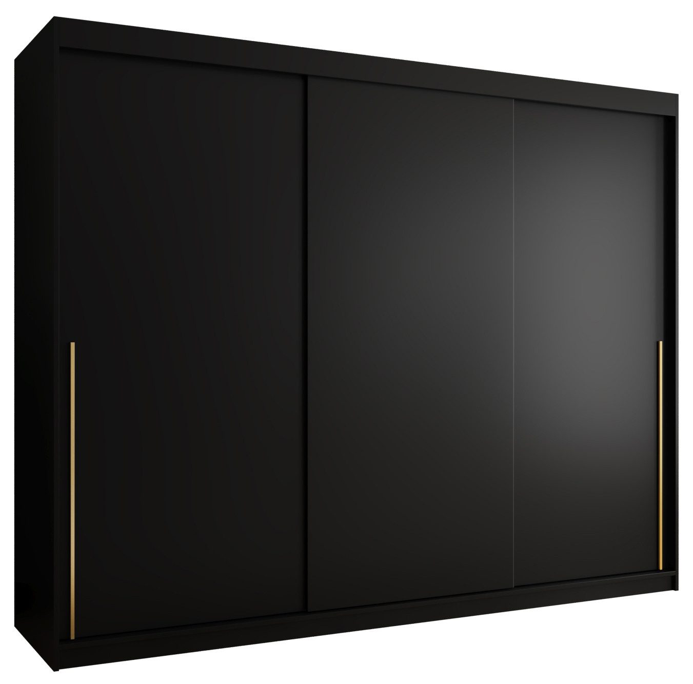 Home Collective Schwebetürenschrank Kleiderschrank Schrank Schlafzimmer Garderobe geräumig (erhältliche Breiten: 100cm, 120cm, 150cm, 180cm, 200cm, 250cm, Höhe 200 cm) 2 Türen,mit Einlegeböden und zwei Kleiderstangen wählbare Handgriffe