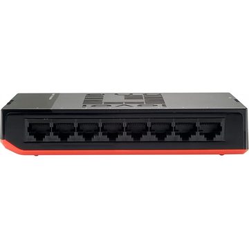 Levelone LevelOne GSW-0807 - Netzwerk Switch - schwarz/rot Netzwerk-Switch