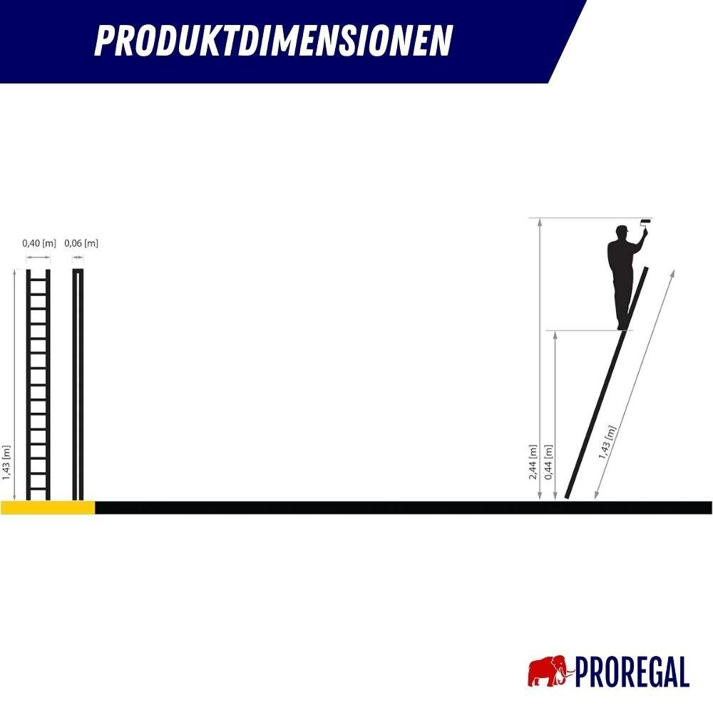 PROREGAL® Anlegeleiter Sprossen-Anlegeleiter ECONOMY PLUS, ohne günstig online kaufen