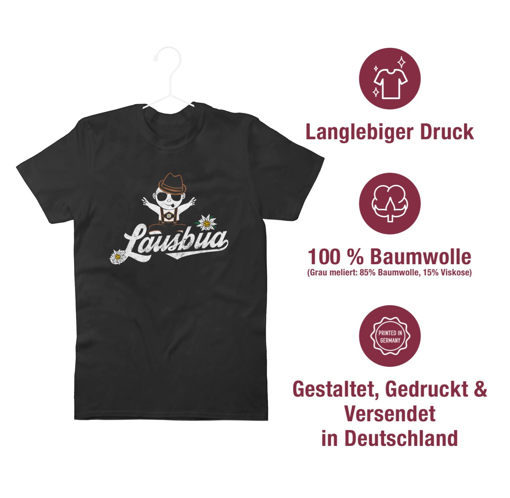 Herren Baby Schwarz Shirtracer für 01 Lausbua Mode Lustig Oktoberfest Wiesn I T-Shirt Witzig