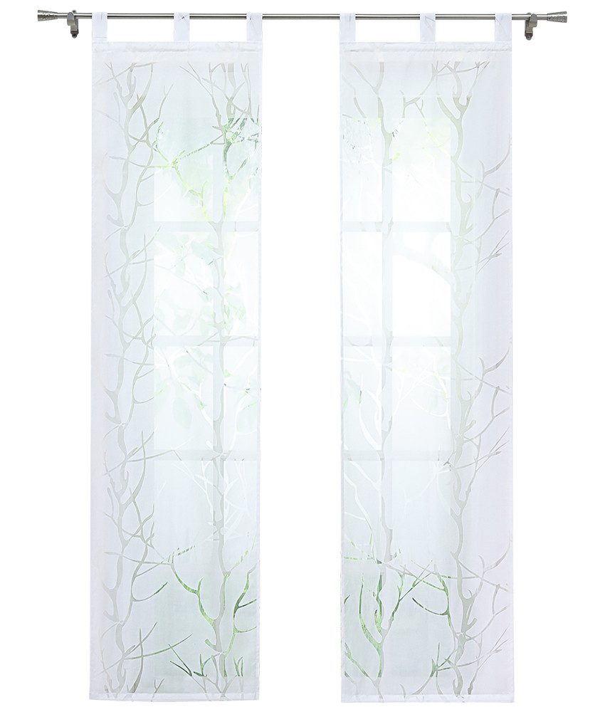 Joyswahl Gardine (2 St), Schlaufen, halbtransparent, 2er Set, Voile, Ausbre günstig online kaufen