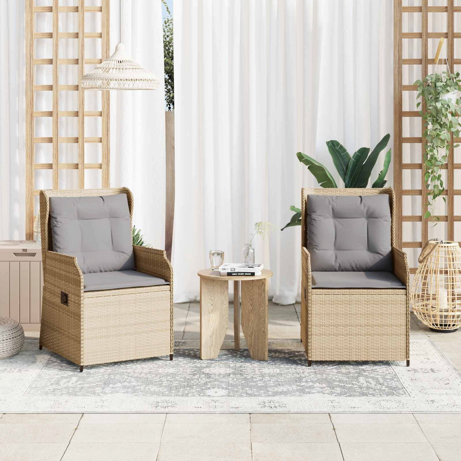 Gartenbank Verstellbare Beige 55 x 67 x 95 cm