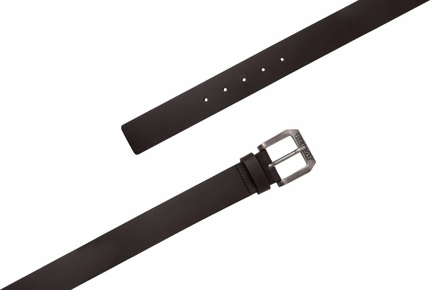 Replay Ledergürtel mit matter Schließe