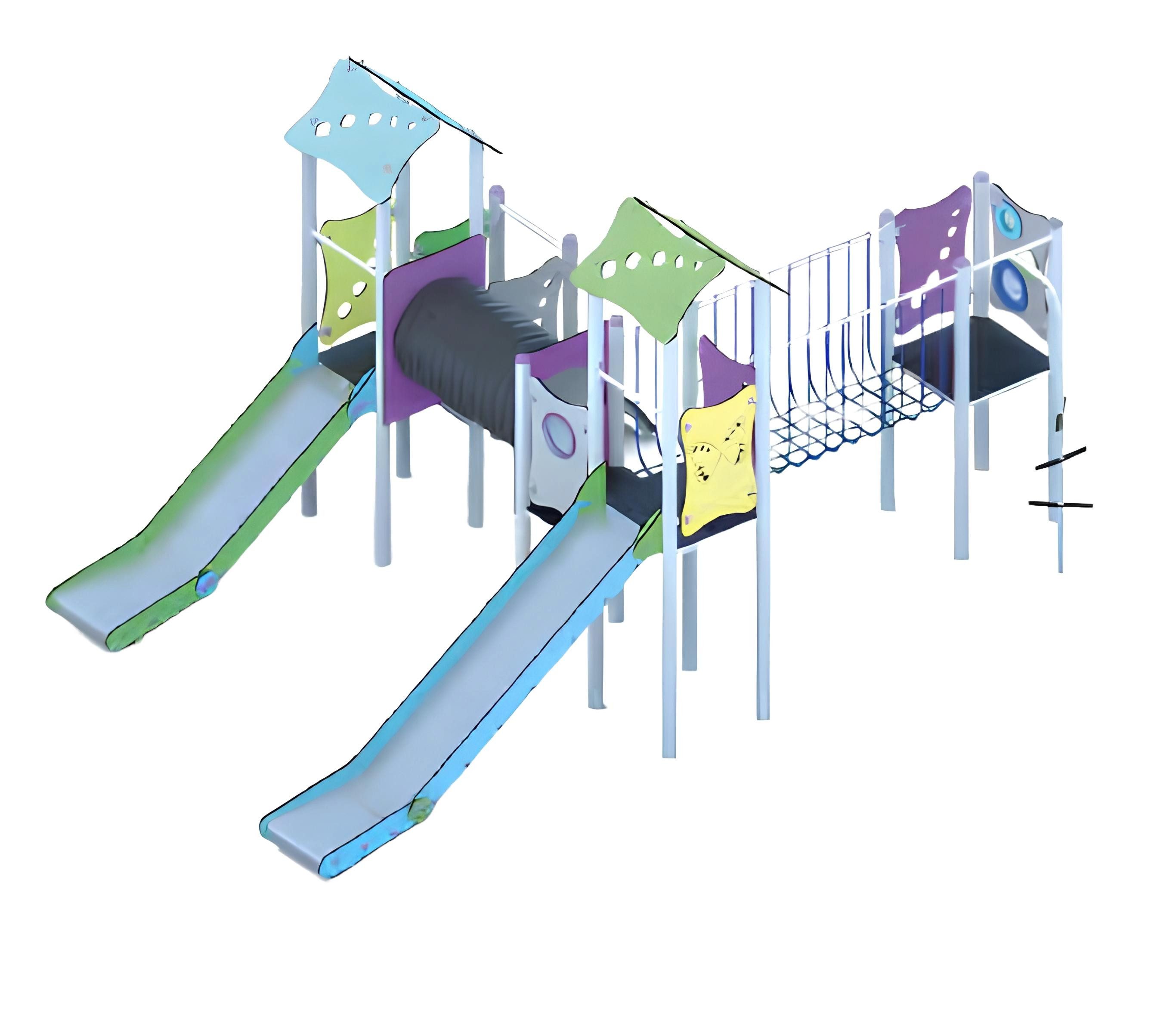 JVmoebel Spielturm Kinderspielplatz Spielgelände Spielpark Hochwertigkeit Rutschbahn, Made in Europa