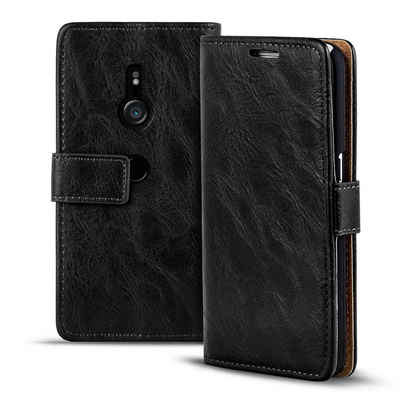 CoolGadget Handyhülle Retro Klapphülle für Sony Xperia XZ3 6 Zoll, Schutzhülle Wallet Case Kartenfach Hülle für Sony Xperia XZ3