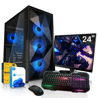 SYSTEMTREFF Gaming-PC-Komplettsystem (24", Intel Core i9 14900F, GeForce RTX 4060 Ti, 16 GB RAM, 1000 GB SSD, Windows 11, WLAN)