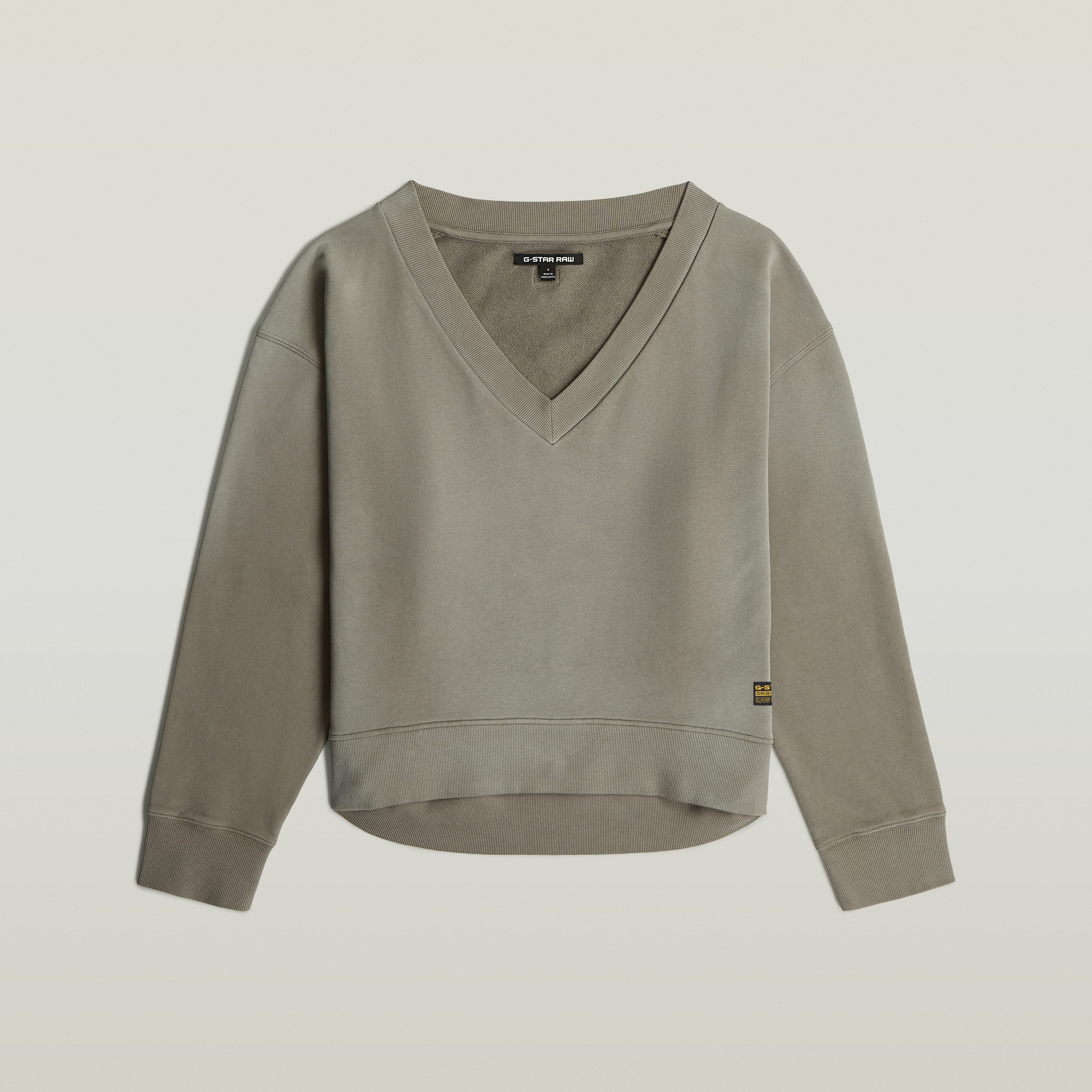 Sweatshirt Sun faded V-Neck Loose Wmn