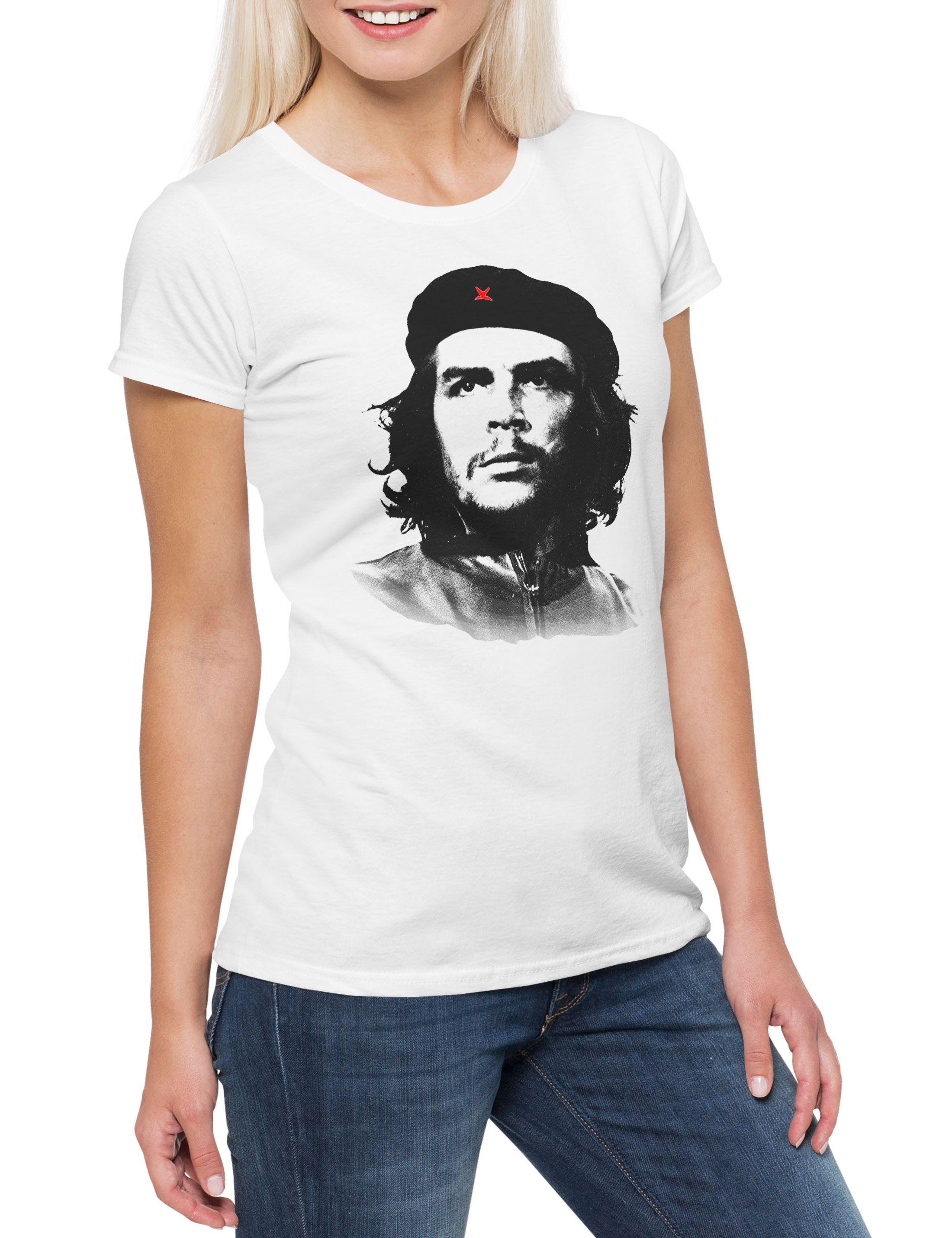 Print-Shirt Classic Che Guevara Portrait II Damen T-Shirt Fidel El Caballo Castro