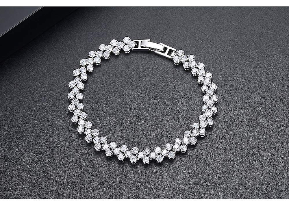 Kim Johanson Tennisarmband Sparkle (1-tlg), Funkelndes Armband mit Zirkonia in Silber-Optik