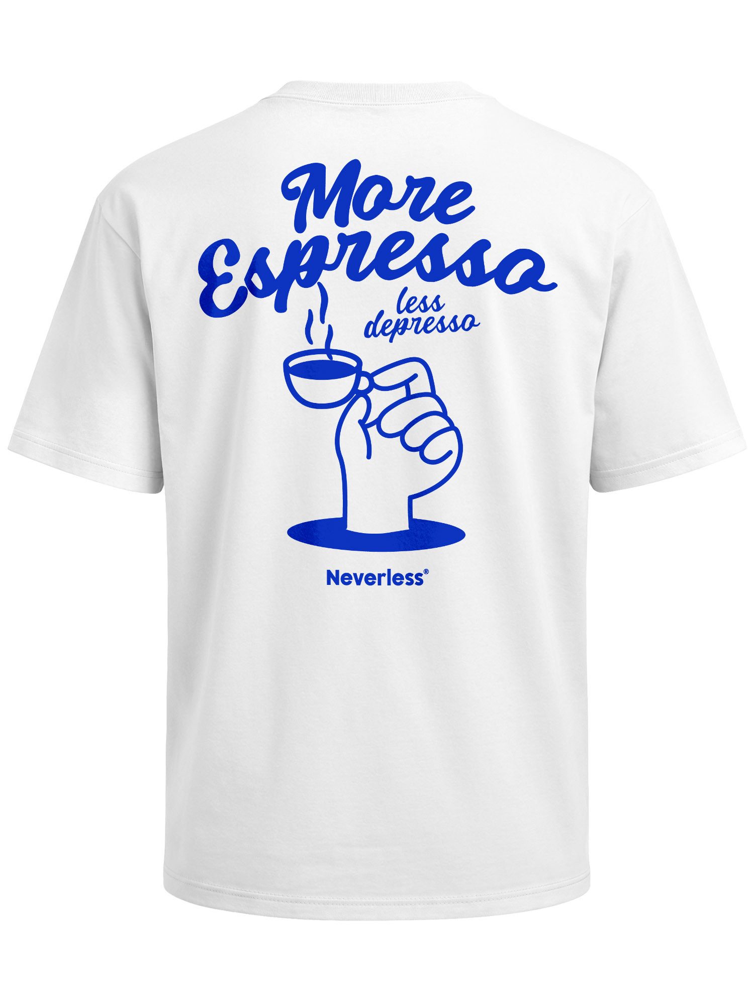 Neverless Oversize-Shirt Herren T-Shirt - More Espresso - Oversized Relaxed Fit Sommer Fashion mit Print