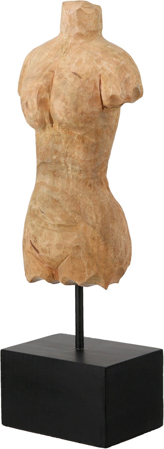 GILDE Skulptur Skulptur Torso naturfarben (1 St), Torso abstrakte Skulptur dekorativer Aufsteller Wohnaccessoire