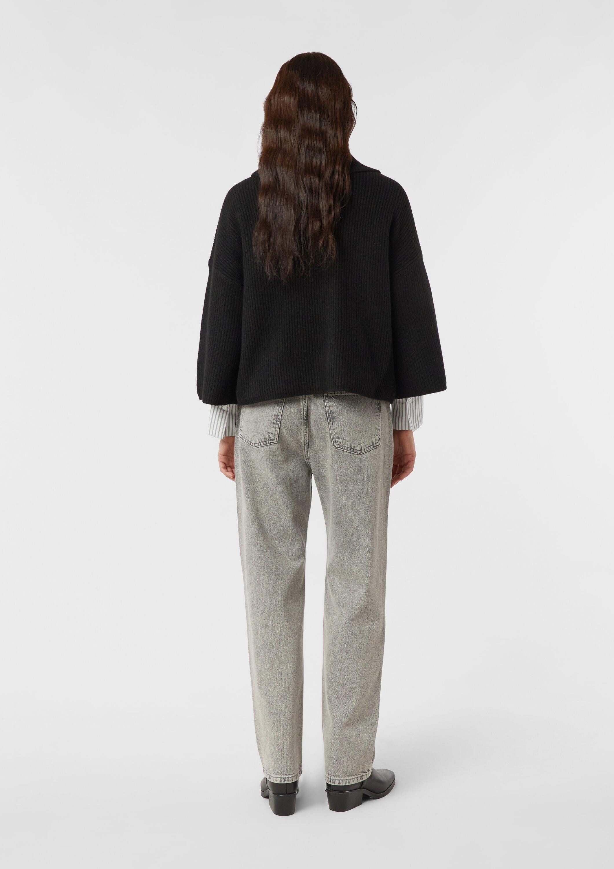 comma Regular-fit-Jeans Jeans-Hose Jeans im Destroyed-Look mit Schmucksteinen