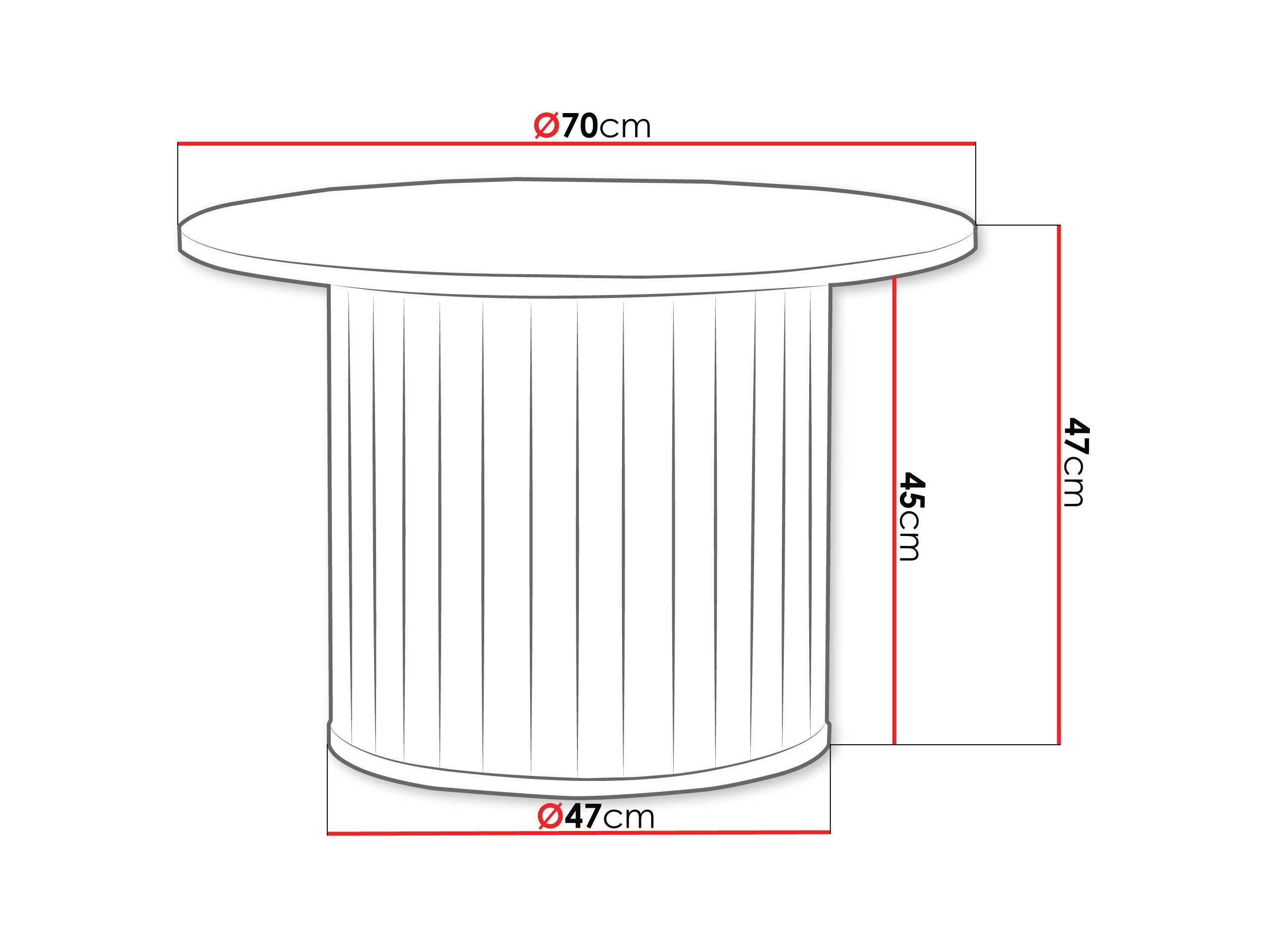 MIRJAN24 Couchtisch Zante 07, Durchmesser 70 cm günstig online kaufen
