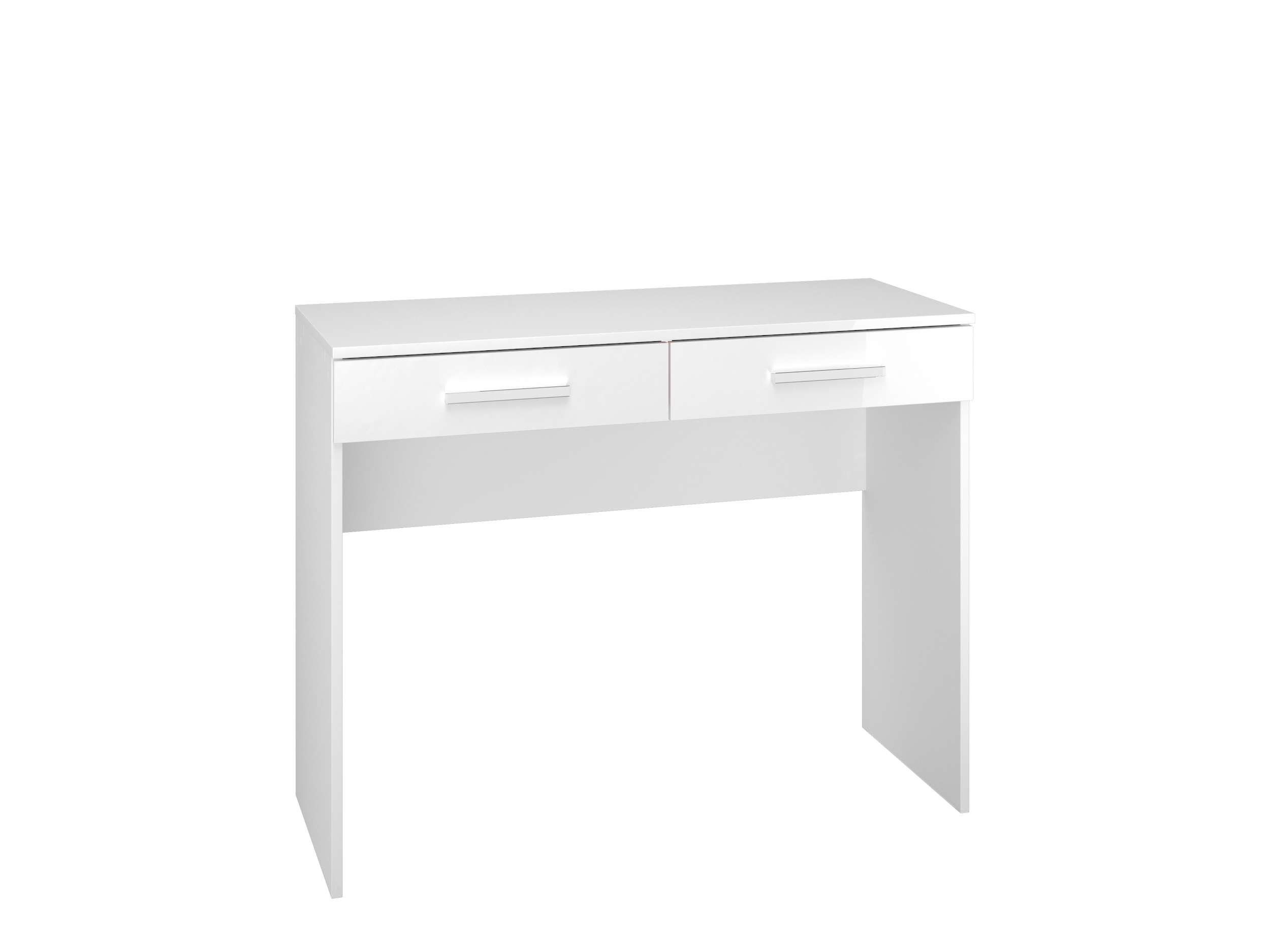 Stylefy Schreibtisch Celine Weiß Hochglanz (Computertisch, Bürotisch), Schubladen mit Vollauszug, viel Stauraum, Holzwerkstoff, Modern Design