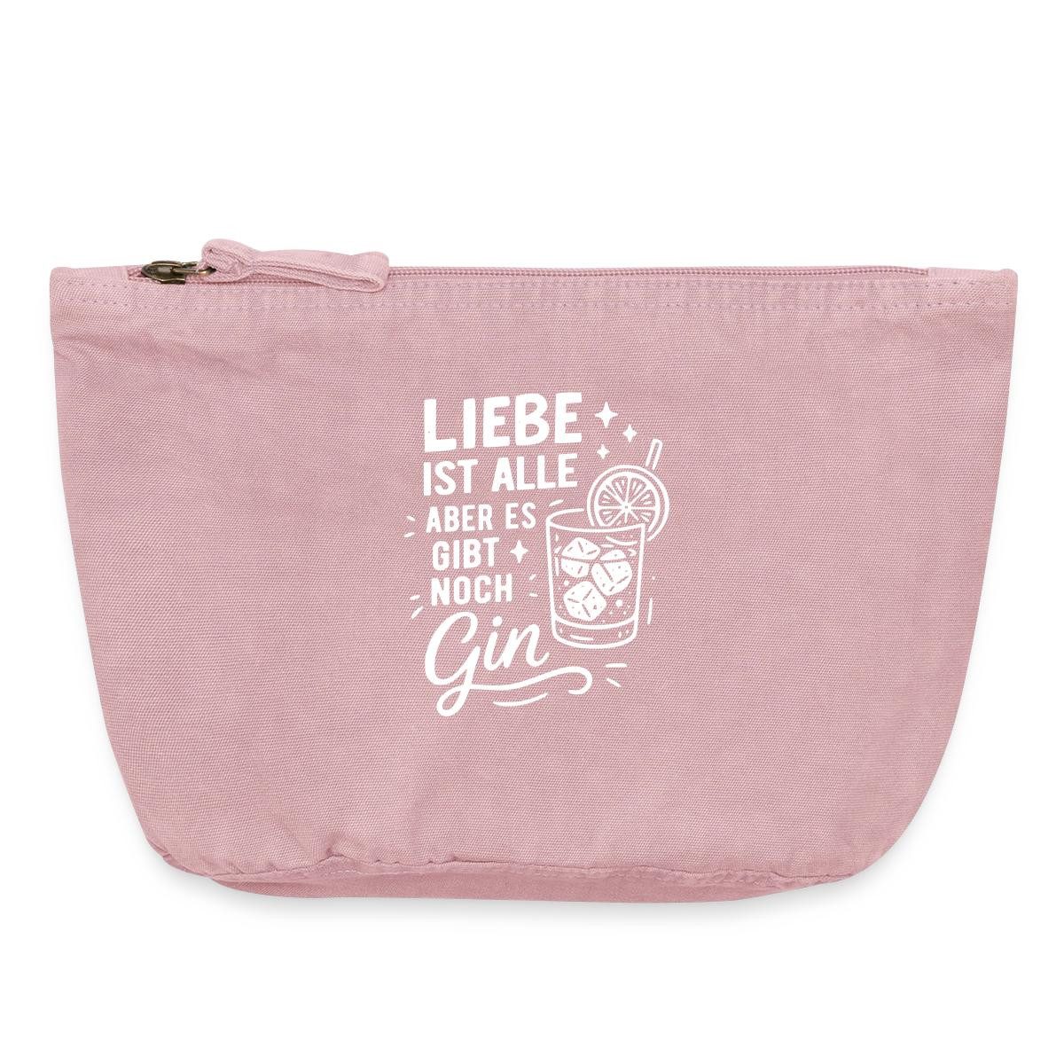 Spreadshirt Kosmetiktasche Liebe Ist Alle Aber Es Gibt Noch Gin Vintage Täschchen (1-tlg)