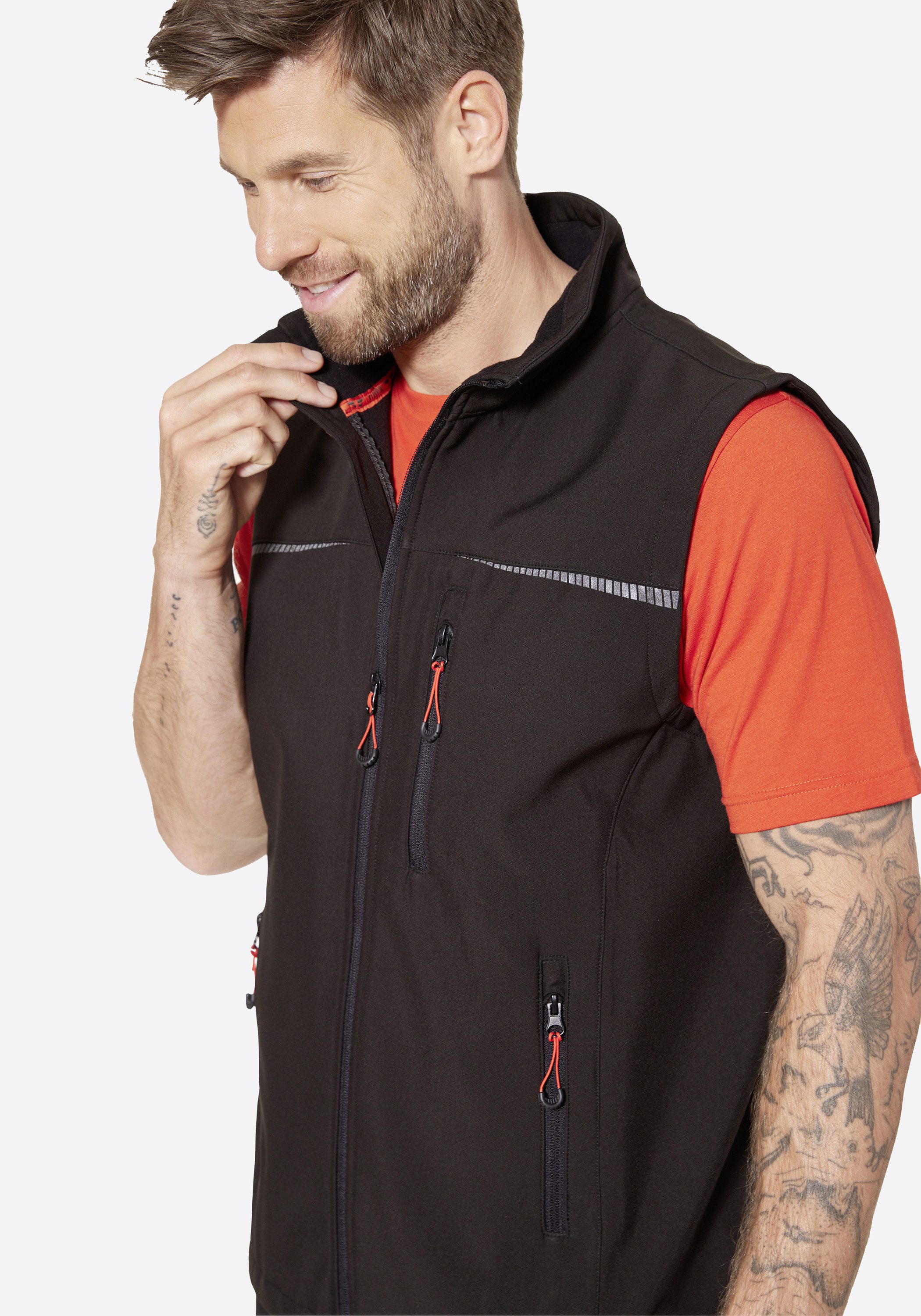 HERO by John Medoox Arbeitsweste Workwear Arbeits-Cargoweste Softshell Arbeits-Cargoweste Softshell Funktionsqualität für Herren