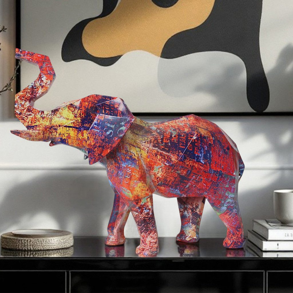 Arnusa Dekofigur Elefant 38 cm Modernes Pop Art und Graffiti Design geometr günstig online kaufen