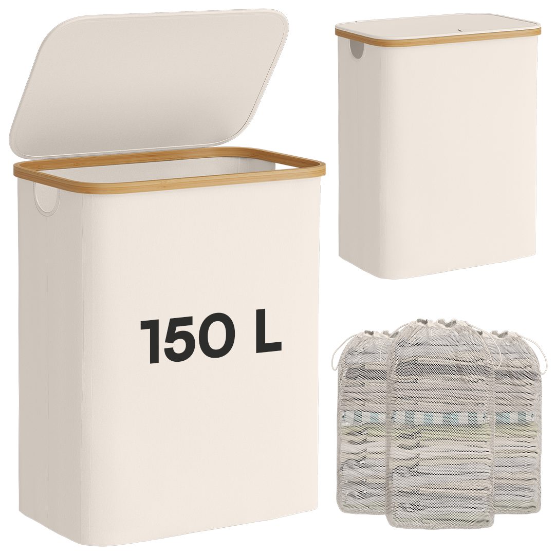 Bellamio Wäschekorb Tolt mit Deckel (Beige, günstig online kaufen