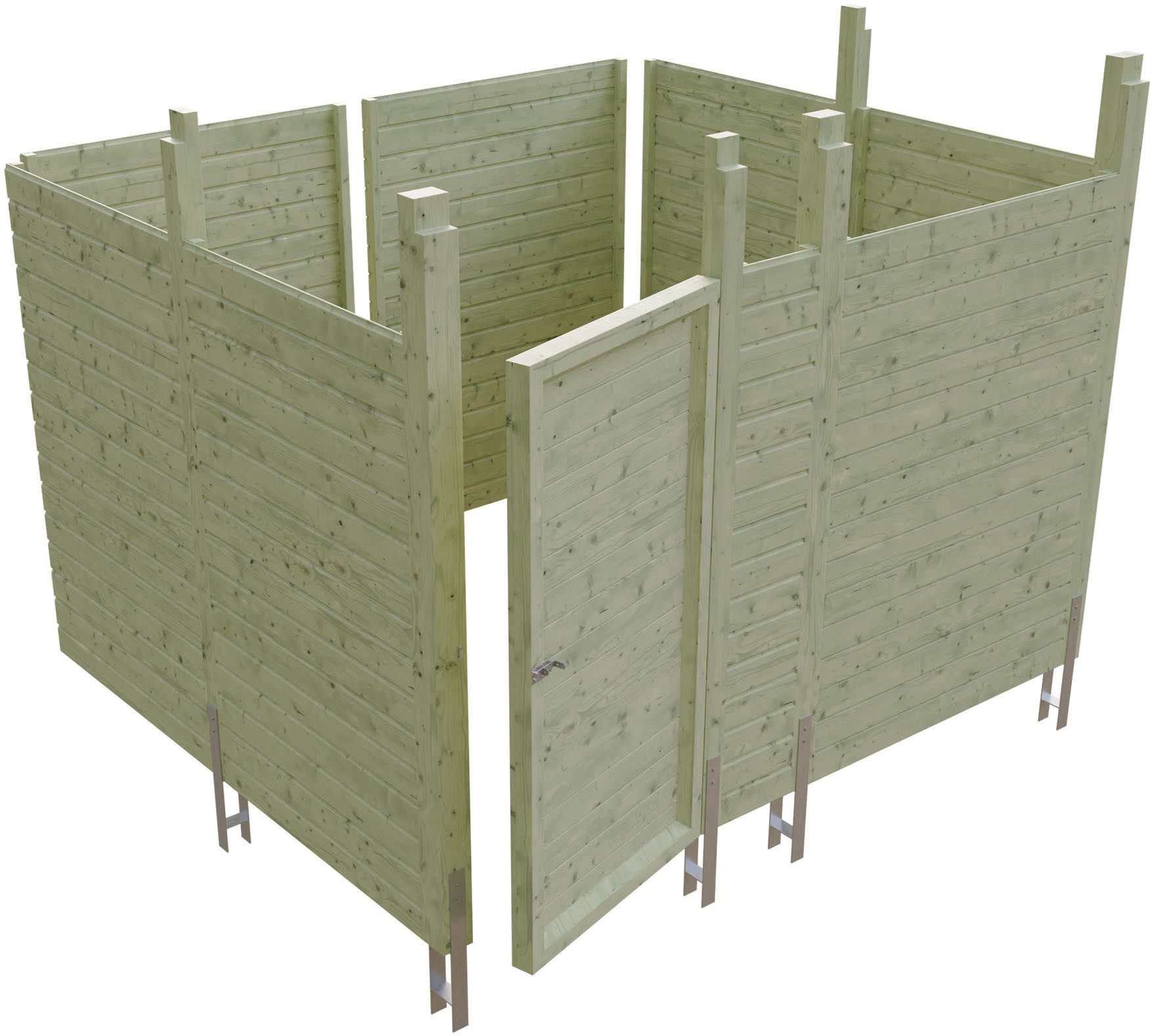 Skanholz Carport-Geräteraum Abstellraum C8, BxT: 275x317 cm, aus Profilschalung