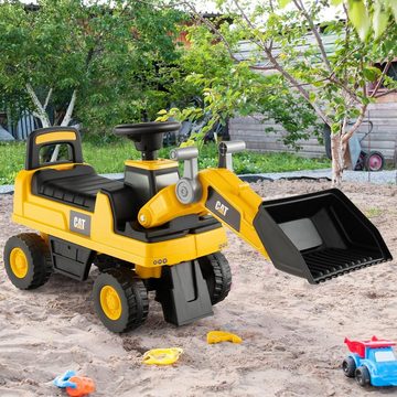 KOMFOTTEU Spielzeug-Aufsitzbagger, mit Räder & Anti-Rollover-Vorrichtung für Kinder 1-3 Jahre