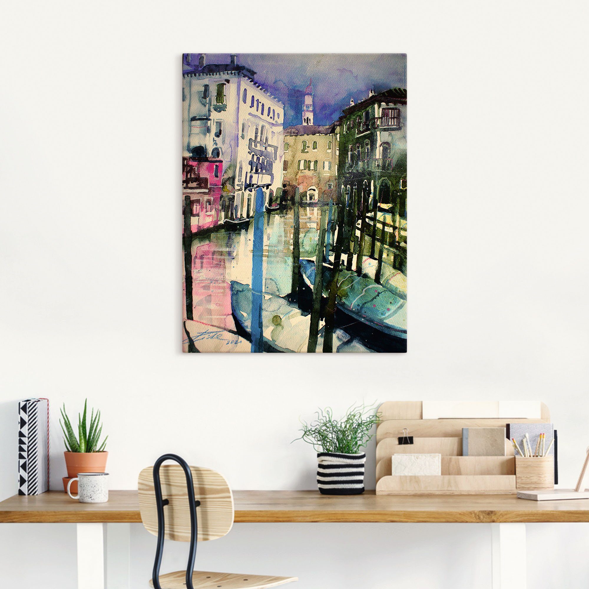 in Venedig, Leinwandbild, Malcanton, Wandaufkleber versch. St), als Fondamenta (1 Alubild, Wandbild Venedig Größen Artland oder Poster