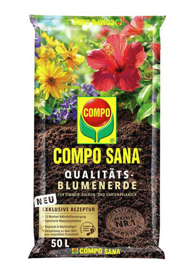 Compo Blumenerde COMPO Sana Qualitäts Blumenerde, 50 Ltr