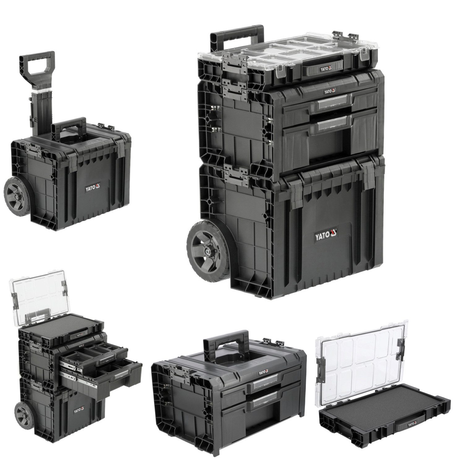 Werkzeugkoffer Systemkoffer, Werkzeugkoffer 68x45x38 cm, 3 Teilig