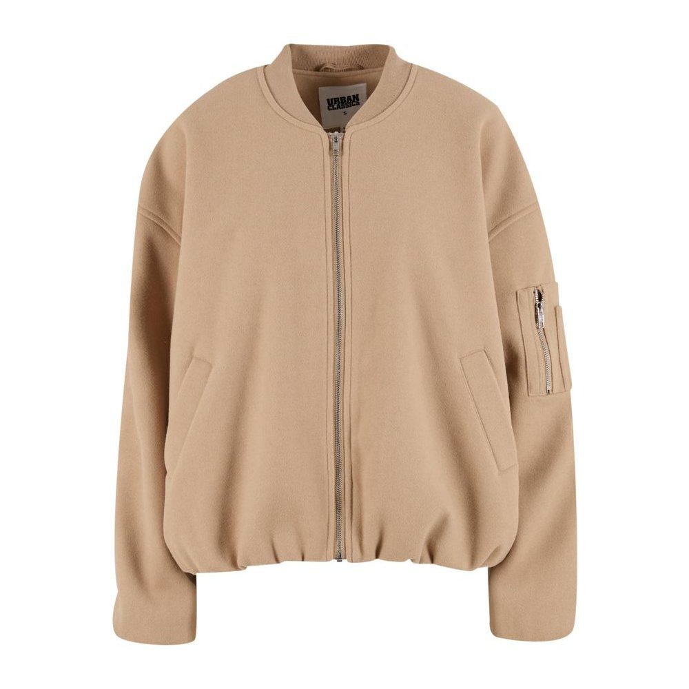 URBAN CLASSICS Kurzjacke Ladies Faux Wool Bomber Jacket