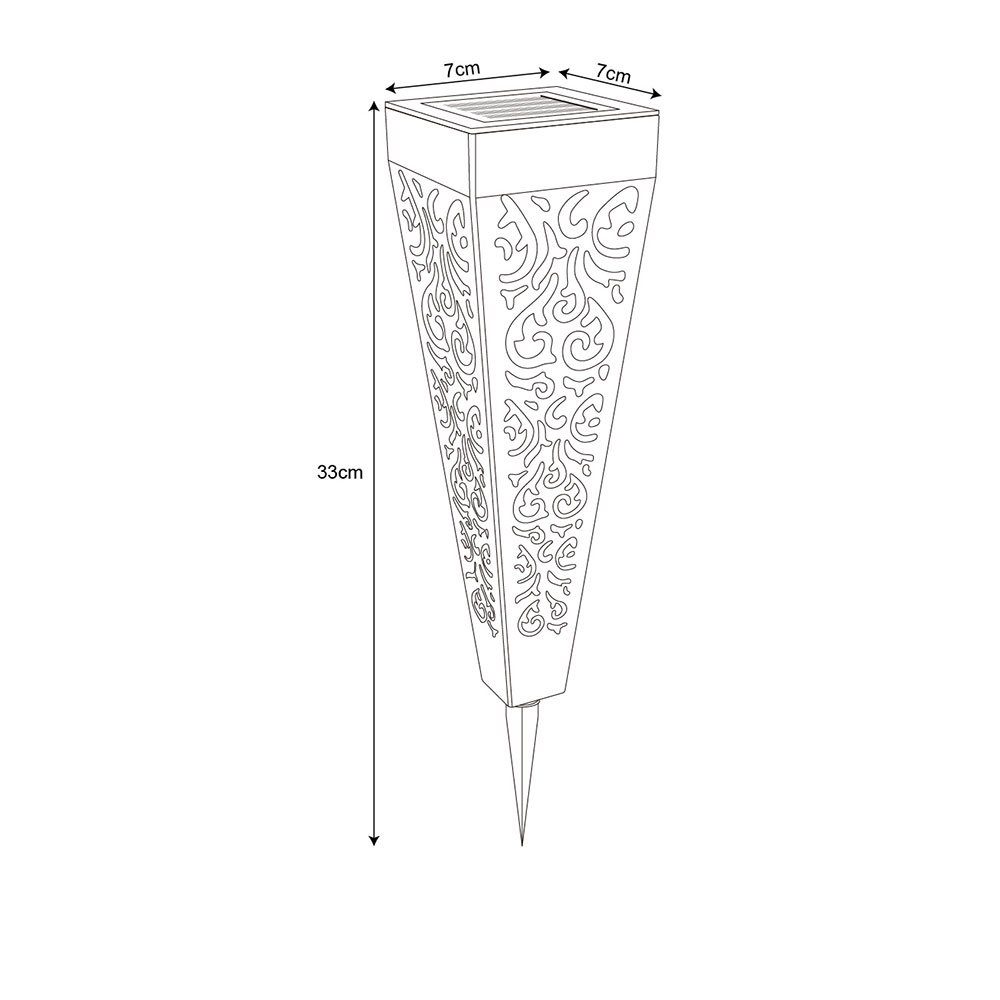 etc-shop Garten Außen LED Erdspieß Set Strahler verbaut, Solarleuchte, 3er Solar Leuchten fest Steck LED-Leuchtmittel Warmweiß, LED