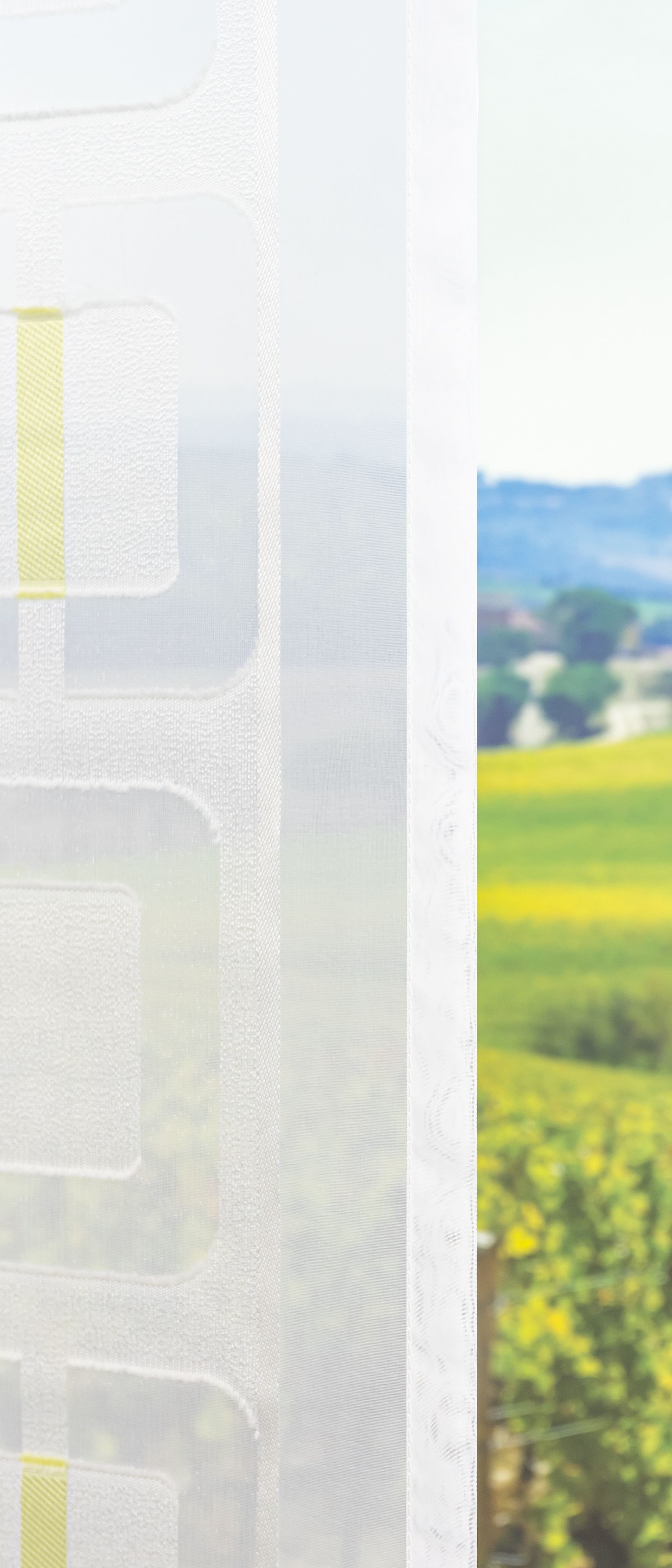 LYSEL® Schiebegardine Retrodesign (1 St), transparent, HxB 245x60cm