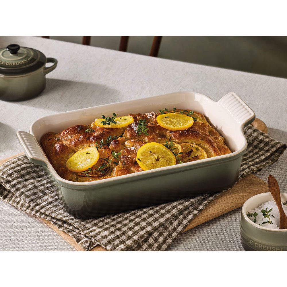 LE CREUSET Auflaufform LeCreuset Auflaufform rechteckig 26cm Tradition, Auswahl Thyme, Steinzeug