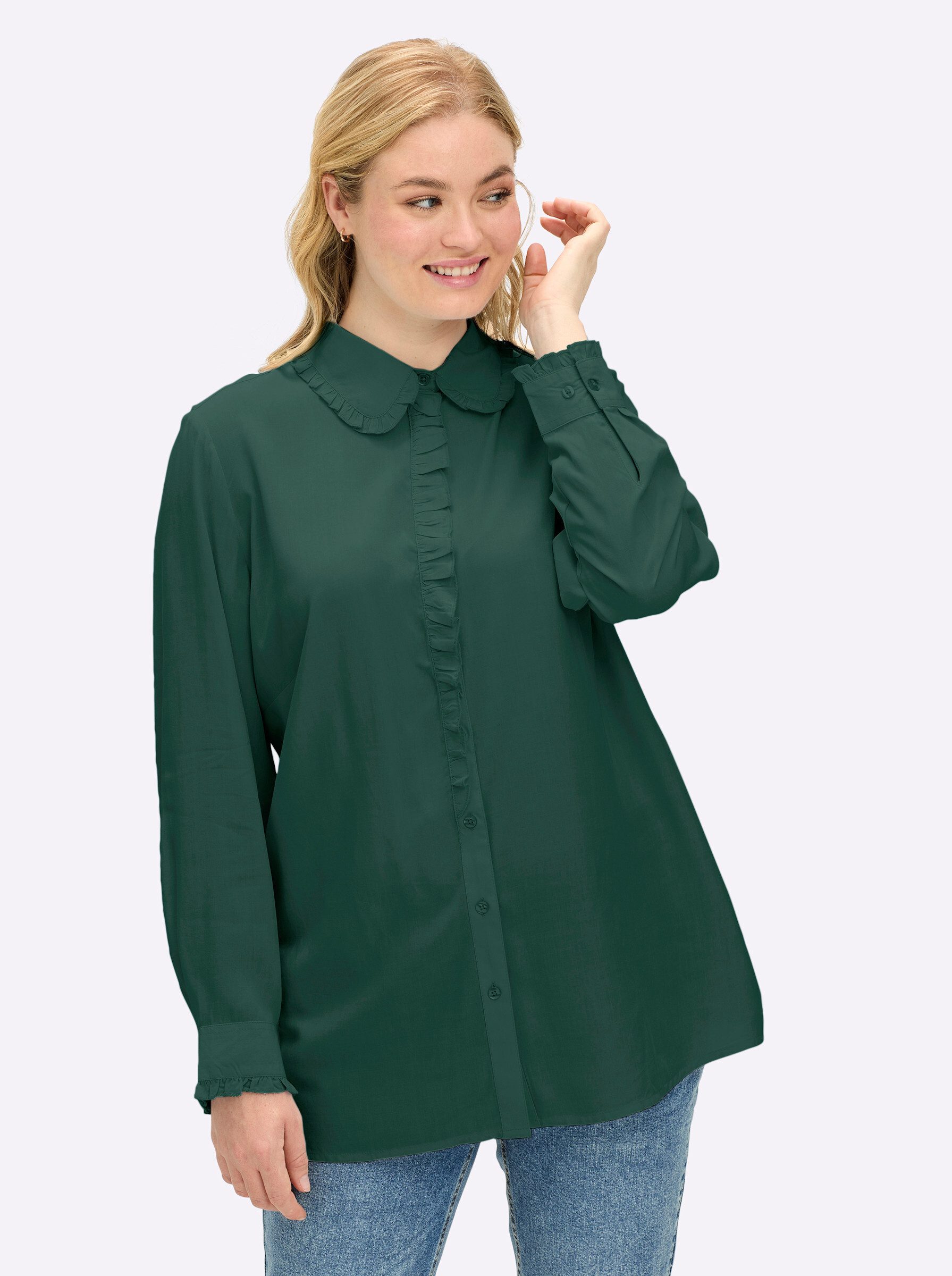 Sheego Klassische Bluse Hemdbluse . günstig online kaufen