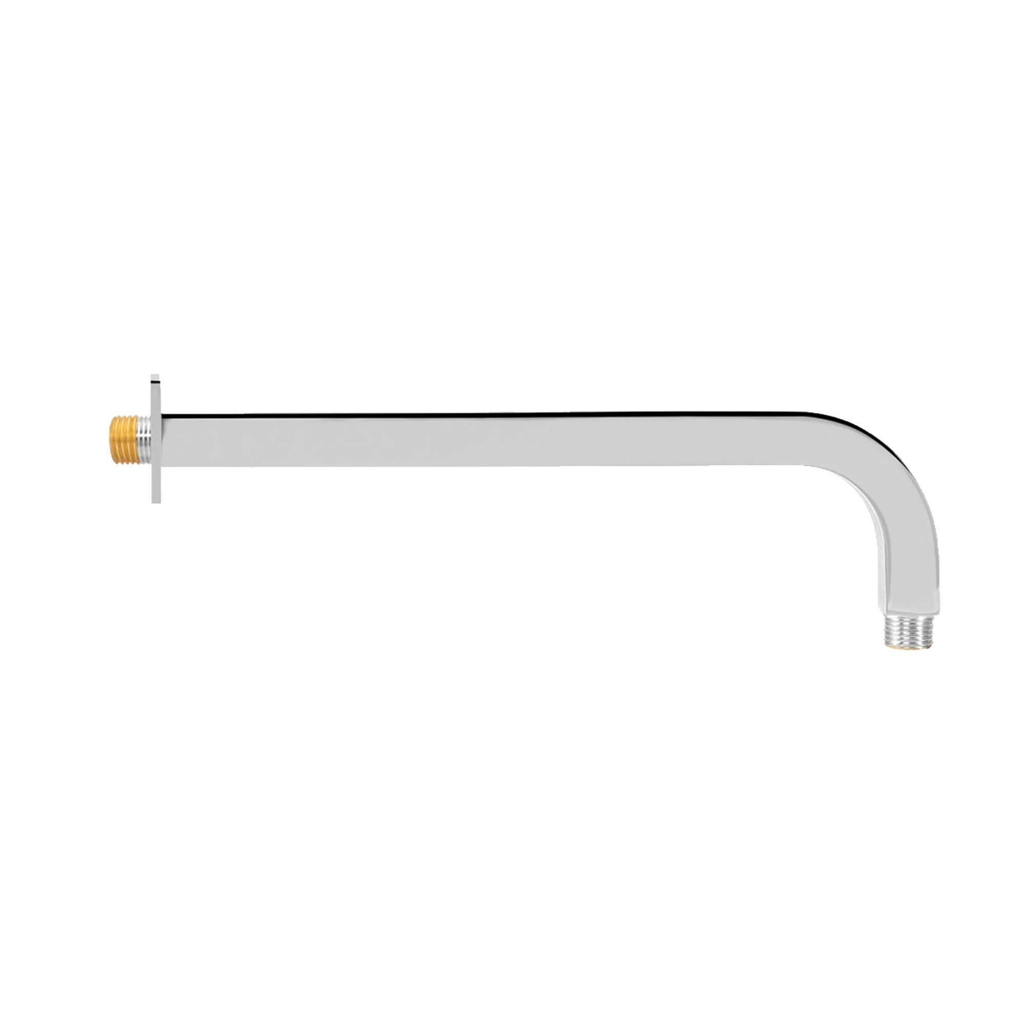 Brausearm DESIGN eckiger 400 mm Brausearm 90° gebogen für Regenbrausen