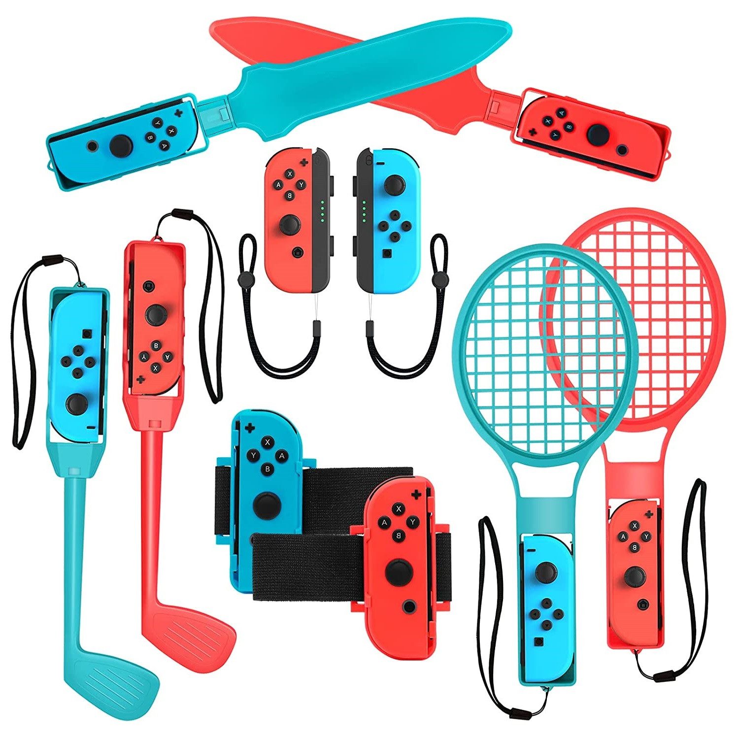 10-in-1 Switch Spiele Zubehör Sets für Kinder Nintendo Switch Sports Controller