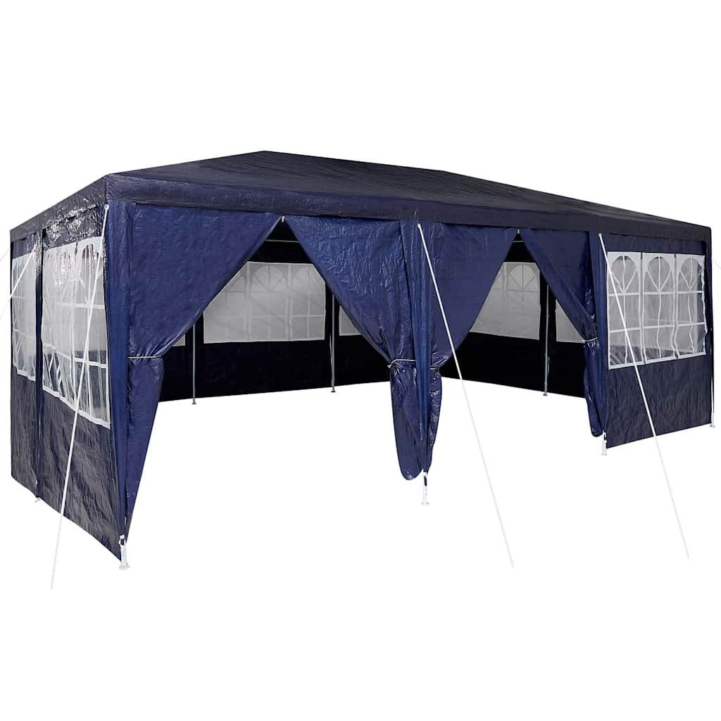 vidaXL Partyzelt Party-Zelt 600 x 400 x 266 cm Blau Polyethylen