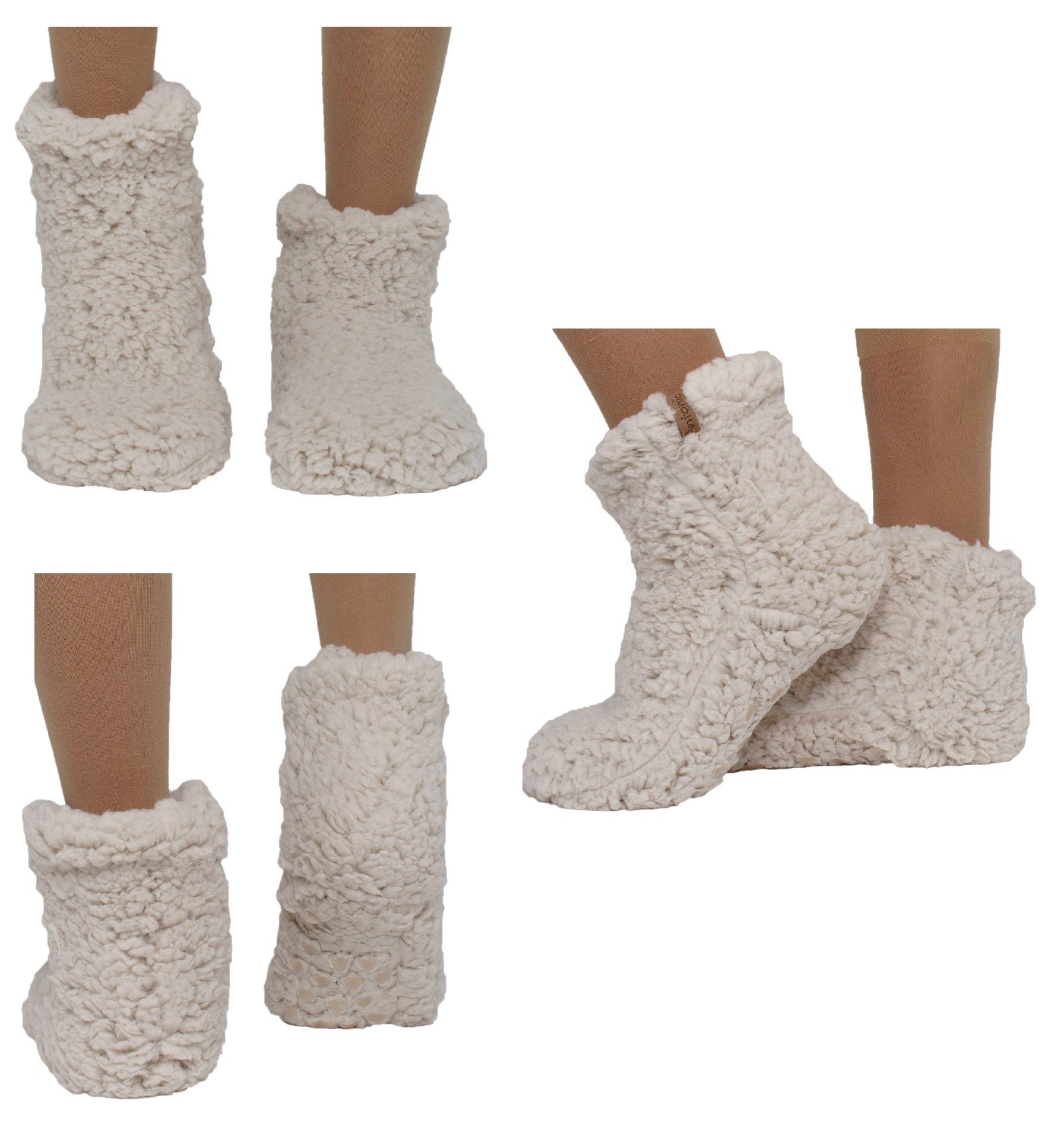 Antonio Мягкие носочки Kinder Hüttensocken Hüttenschuhe Hausschuhe Mähmäh ABS Teddy Farbe: