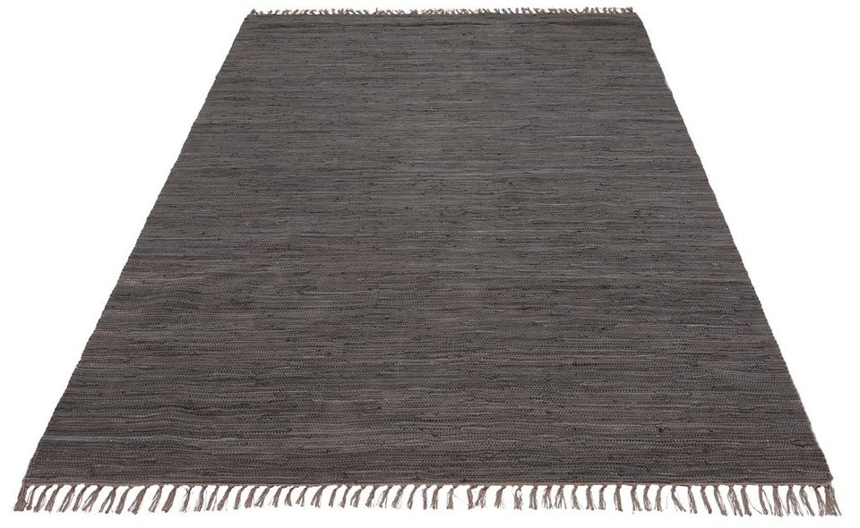 Teppich Ares, my home, rechteckig, Höhe: 5 mm, handgewebt, mit Fransen, 1,7  Kg/m² Gesamtgewicht
