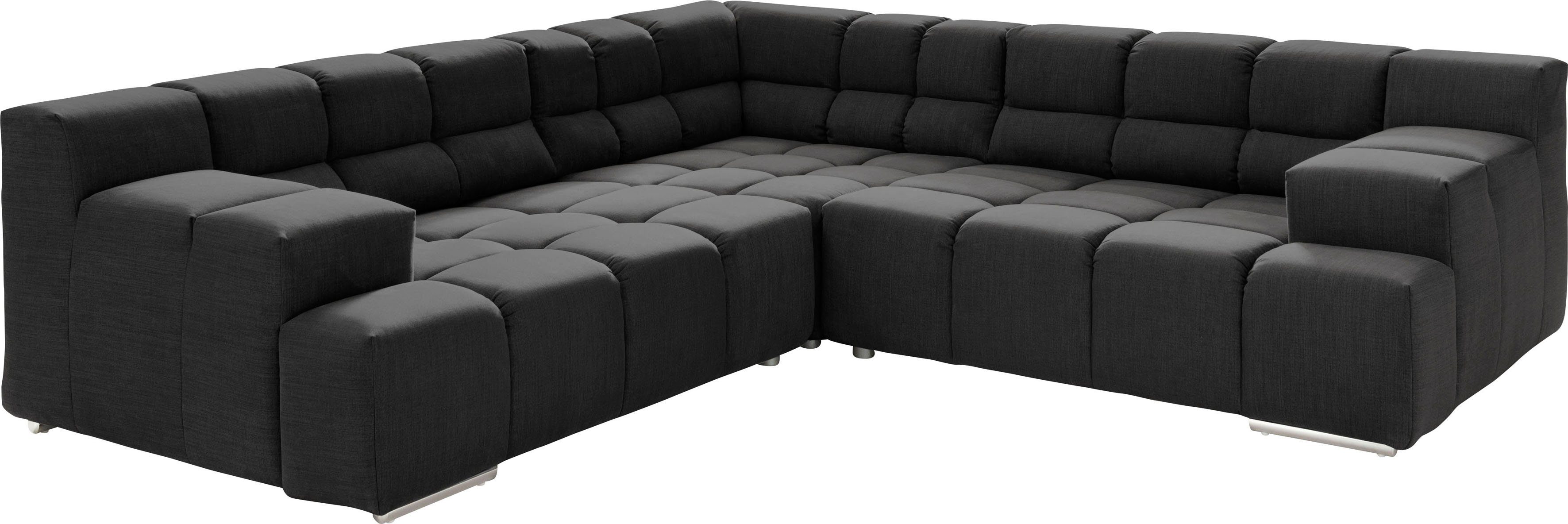 designwerk Ecksofa Temple L-Form, tolles Designsofa, mit Sitztiefenverstellung