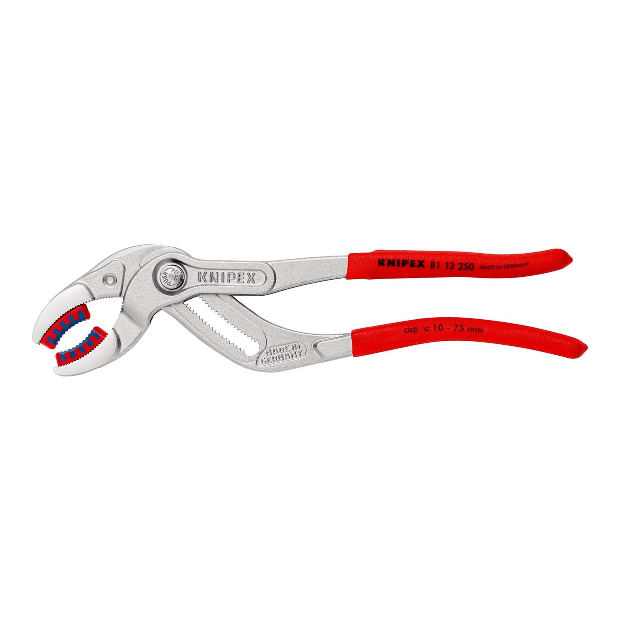 Knipex Wasserpumpenzange KNIPEX 81 13 250 Siphon- und Connectorenzange "SpeedGrip" mit rutschhe
