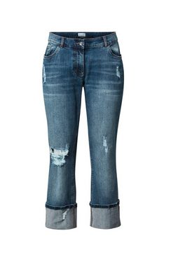 Angel of Style 5-Pocket-Jeans 7/8-Jeans Straight Fit Destroy-Effekte 5-Pocket