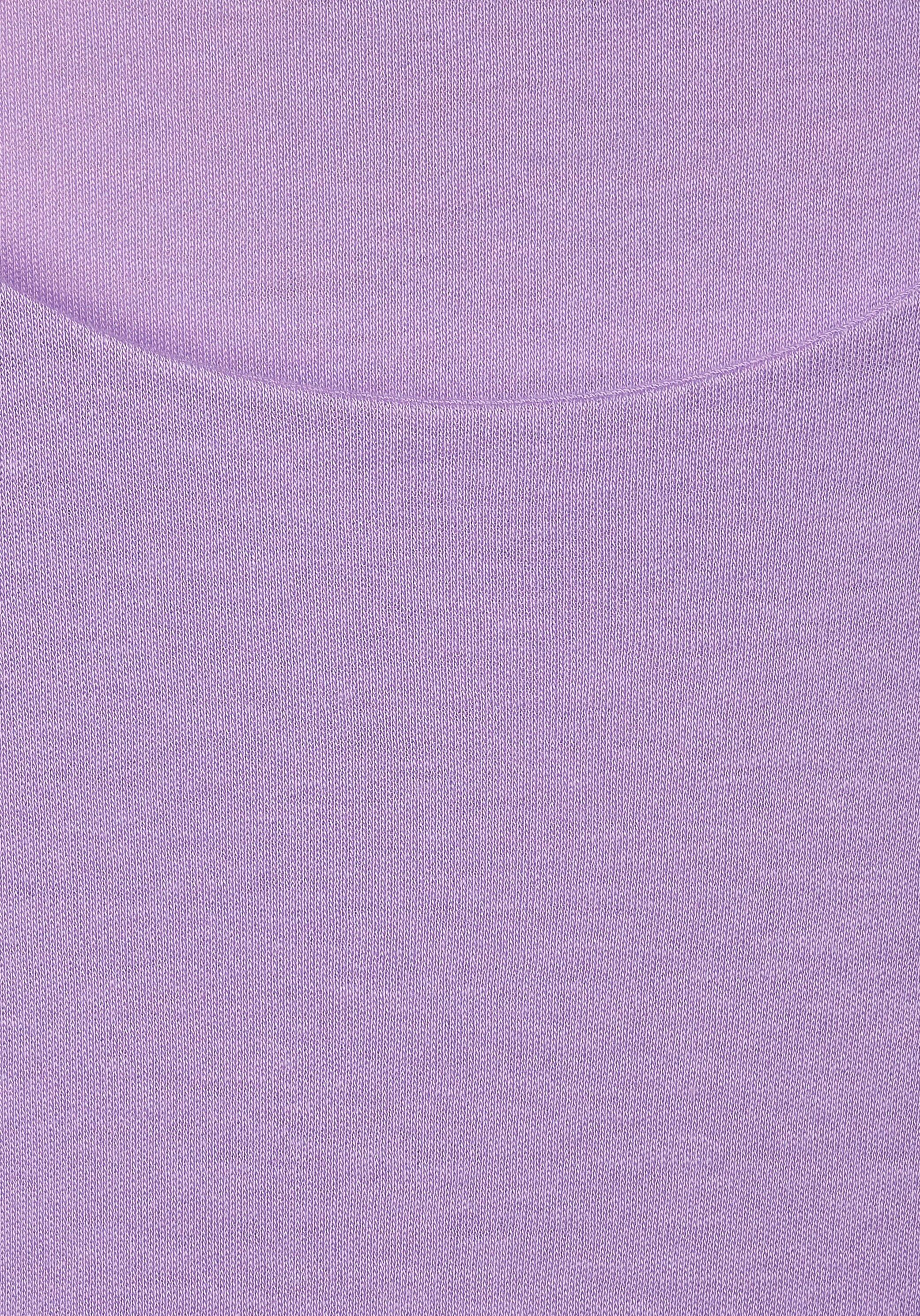 Rundhalsausschnitt STREET lilac Rundhalsshirt soft ONE mit pure