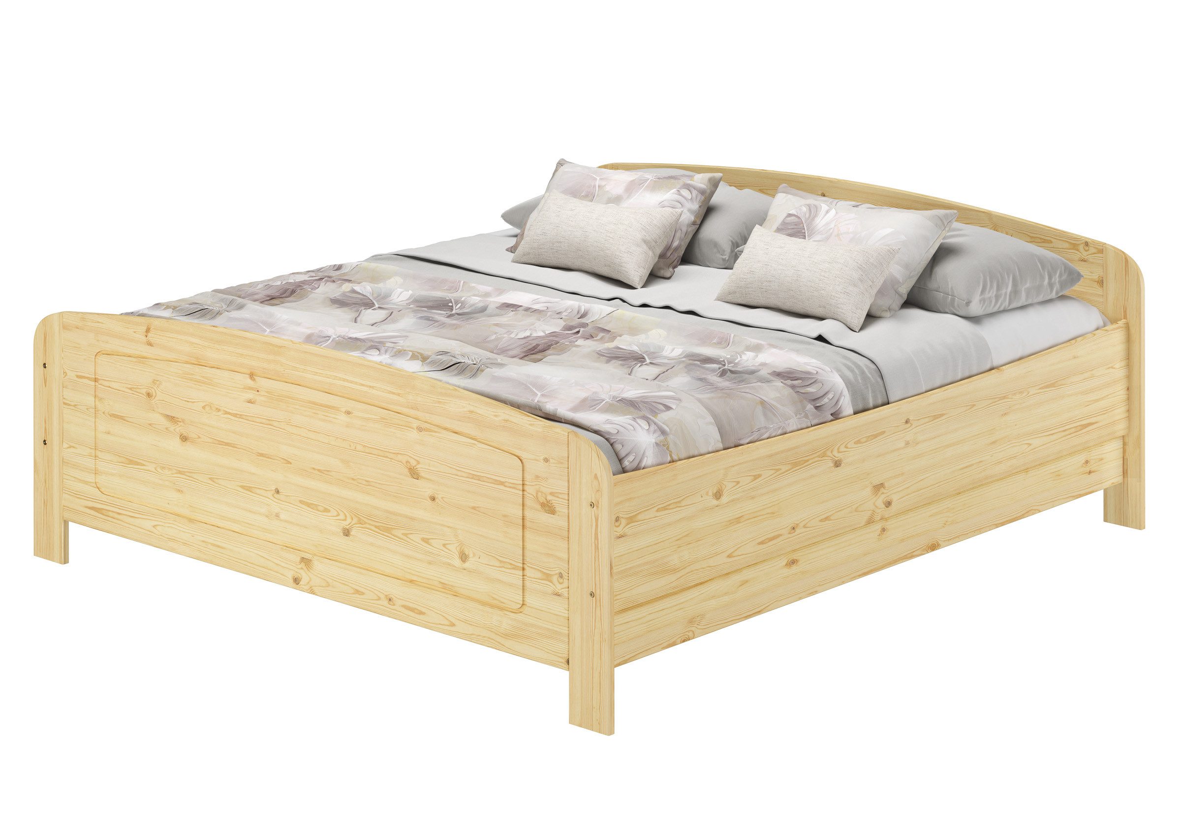 ERST-HOLZ Massivholzbett Seniorenbett Doppelbett Hoher Sitz Massiv Kiefer 1 günstig online kaufen