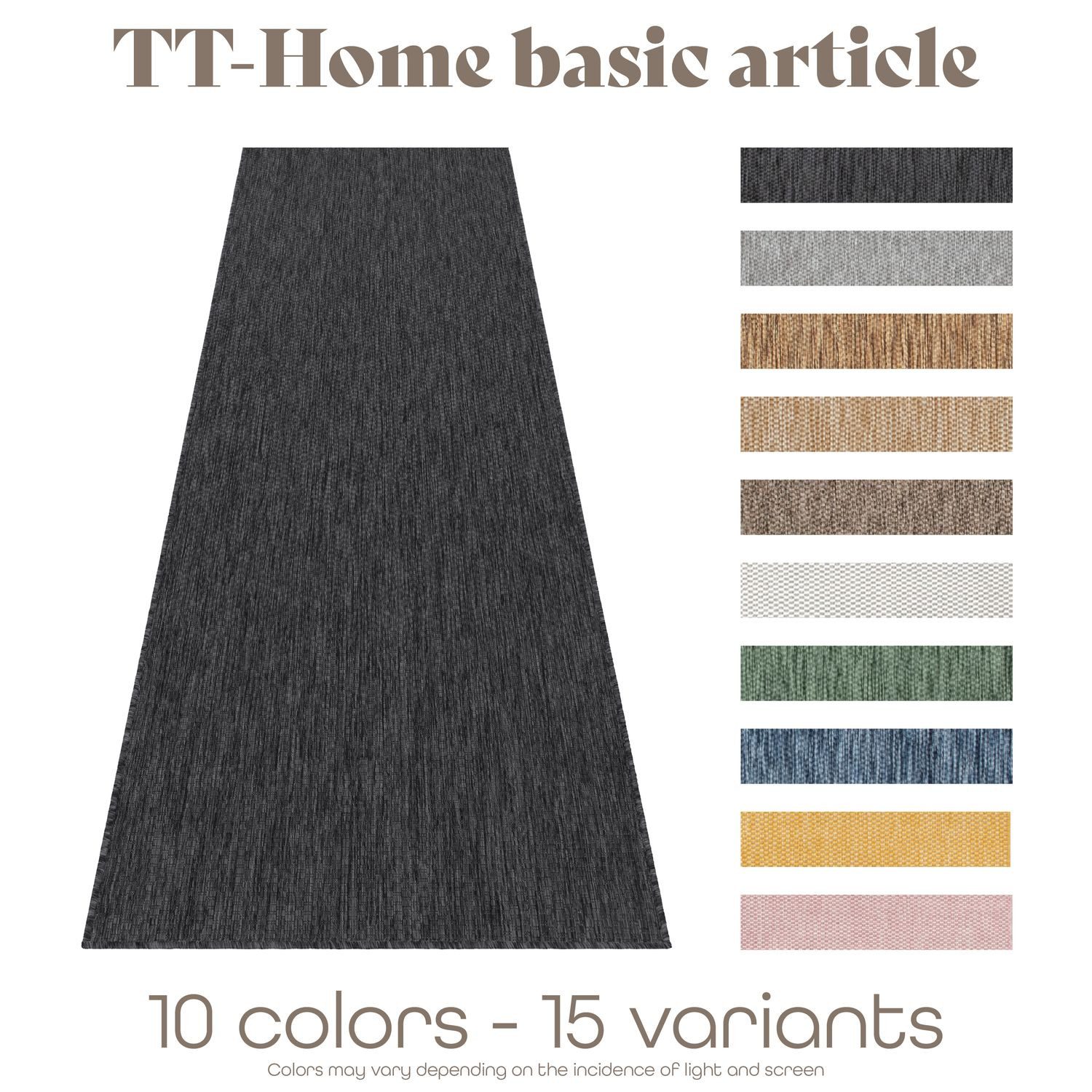 TT Home Teppich, Rechteckig, Höhe: 4 mm, Teppich Outdoor Wohnzimmer Esszimmer Balkon Wetterfest