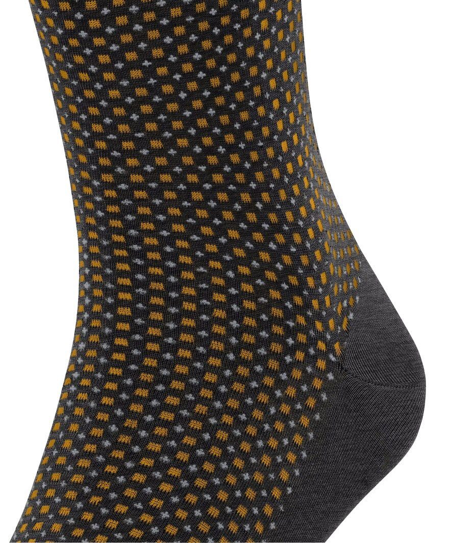 FALKE Kniestrümpfe Tagessocke Uptown Tie (Business-Kniestrump, aus baumwolle)