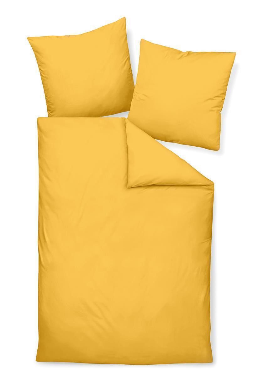 Janine Bettwäsche Mako-Satin Bettwäsche 135X200,80x80 Colors braun, Bettbezug Kopfkissenbezug Set kuschelig weich hochwertig