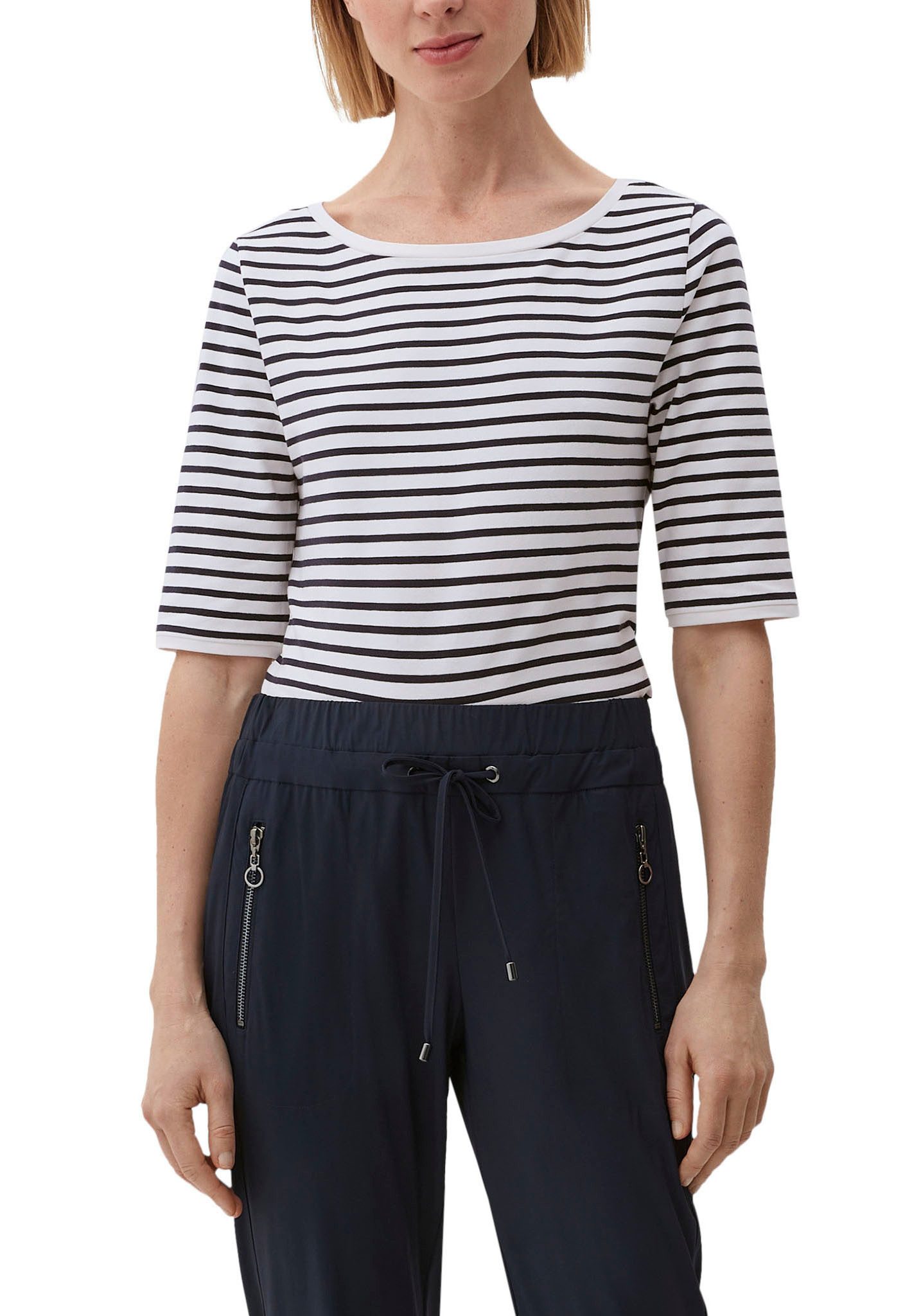 s.Oliver BLACK LABEL Kurzarmshirt Jerseyshirt mit günstig online kaufen