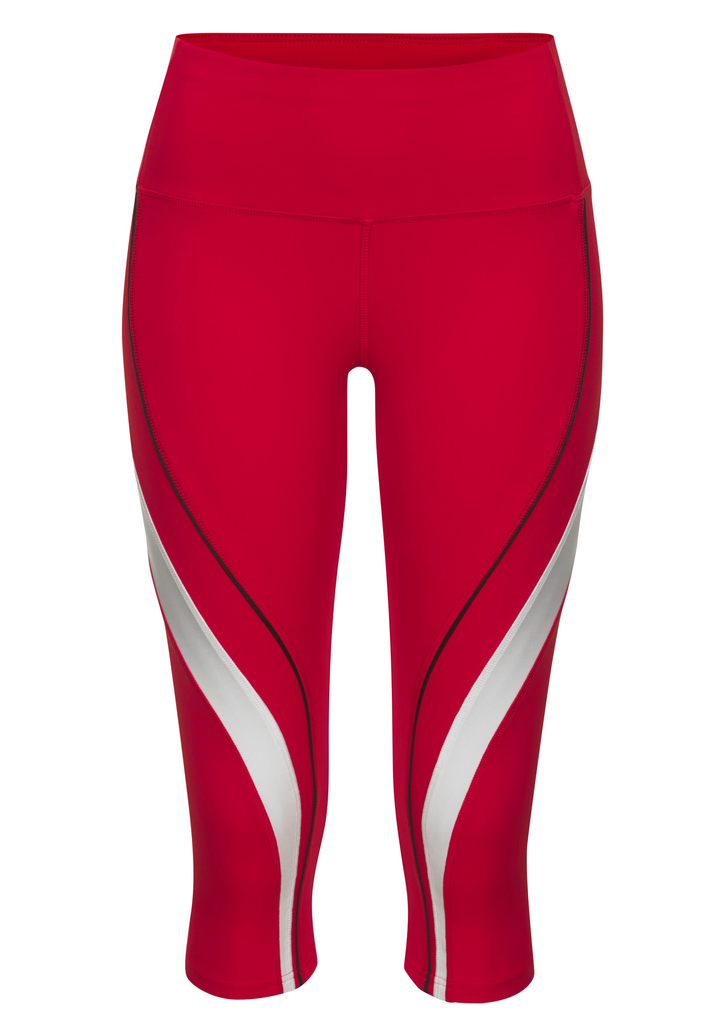 LASCANA ACTIVE Caprihose, mit seitlichem Kontrasteinsatz günstig online kaufen