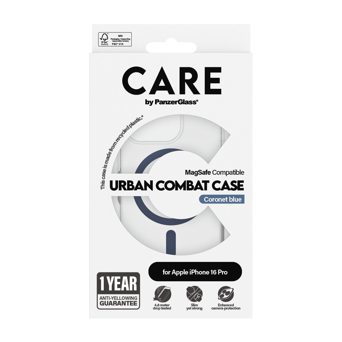 CARE by PanzerGlass Handyhülle Urban Combat Case für Apple iPhone 16 Pro, Backcover, Schutzhülle, Handyschutzhülle, Case, Schutzcase, stoßfest