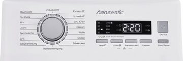 Hanseatic Waschmaschine Toplader HTW8013C, 8 kg, 1300 U/min, Mengenautomatik, Überlaufschutzsystem